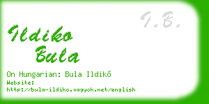 ildiko bula business card