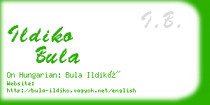 ildiko bula business card